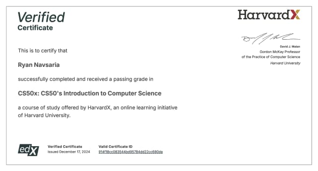 Certificate